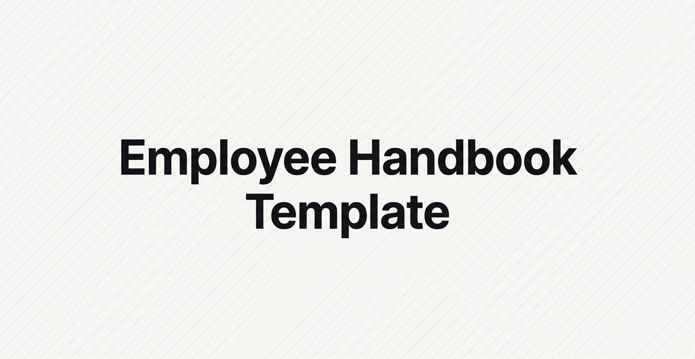 Free Employee Handbook Template (+ Examples)