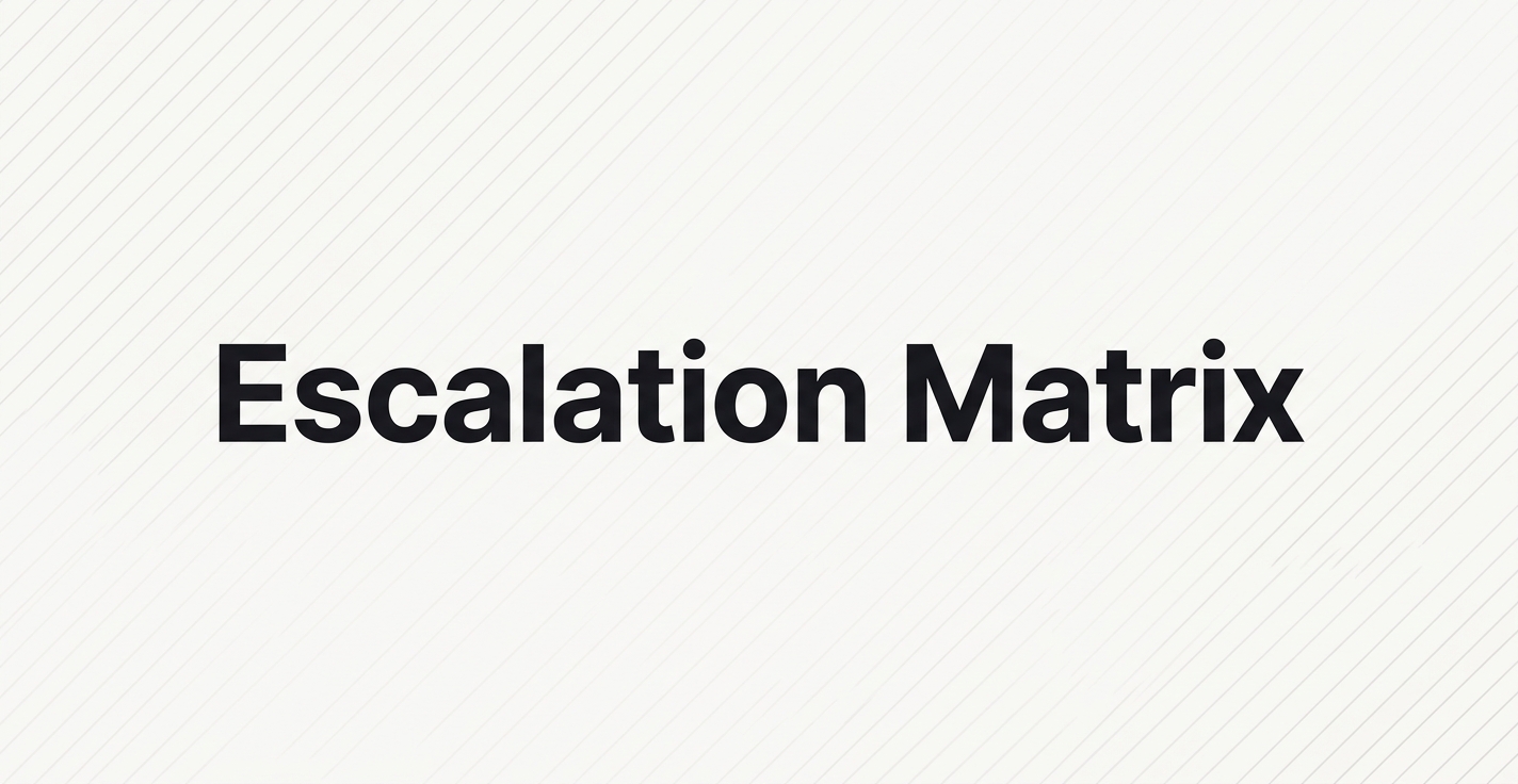 Escalation Matrix: Definition, Example, and Free Template