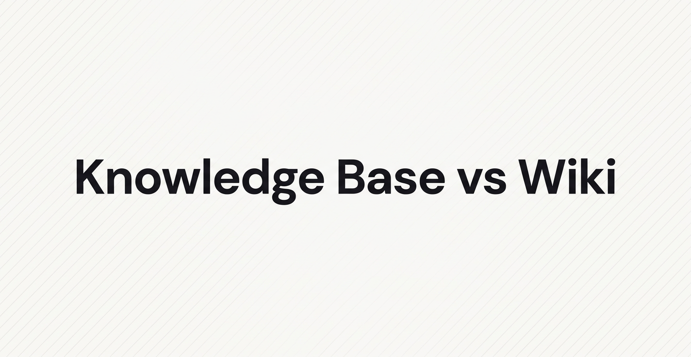 Knowledge Base vs Wiki: Key Differences (2026)